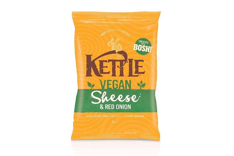 Kettle launches vegan cheese & onion crisps Kettle launches vegan cheese & onion crisps